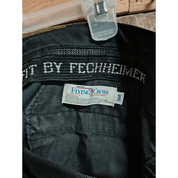 Flying Cross by Fechheimer Men's 36R 36x30 Pants Dark Green Striped Freedom Fit - Picture 2 of 5